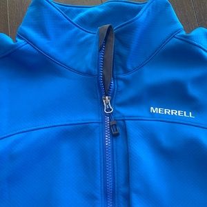 Merrill jacket bright blue. Zip up front. Size XL